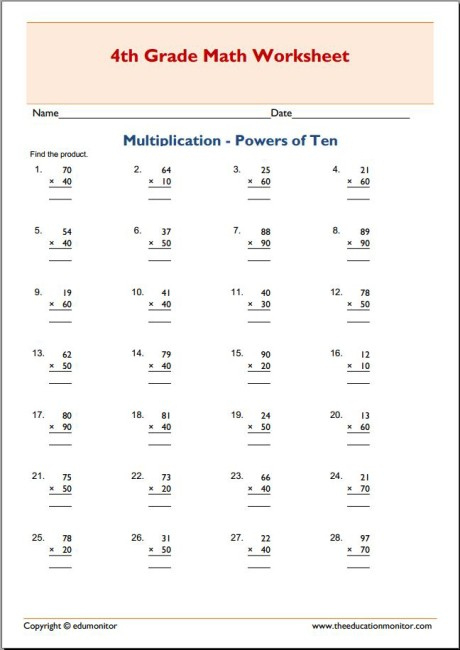 Common Core Multiplication Worksheets EduMonitor Common Core Worksheets