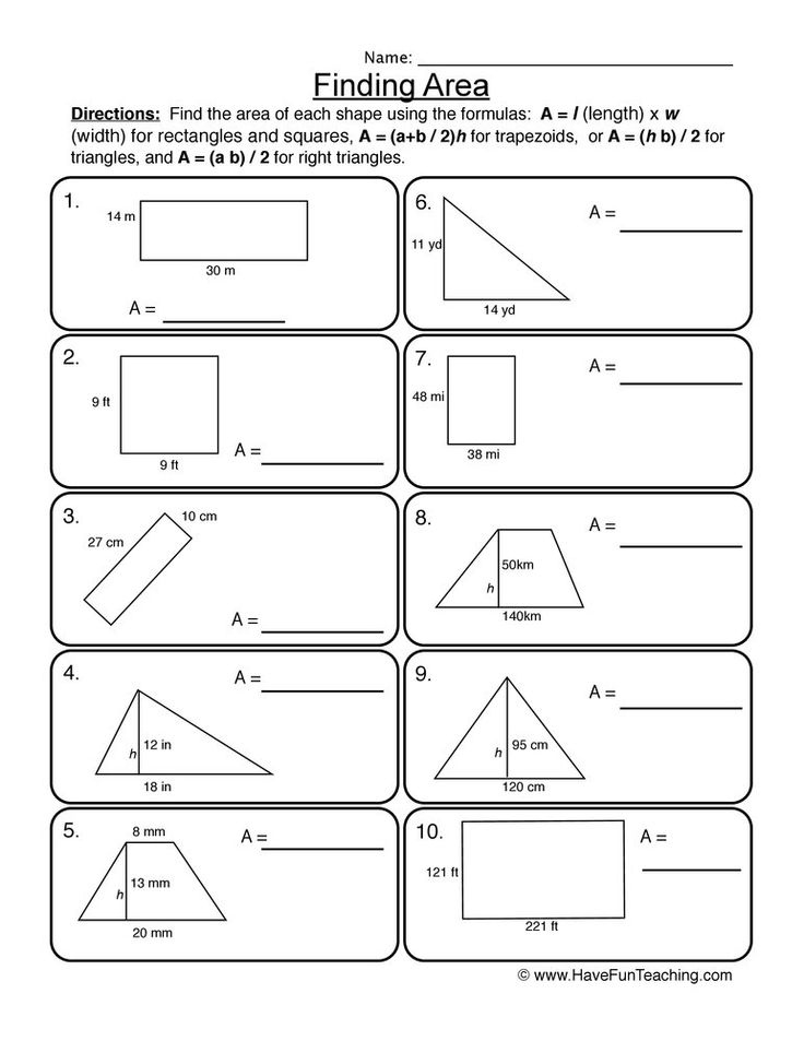 Common Core Surface Area Worksheets Common Core Worksheets