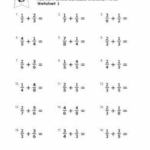 Common Denominator Worksheet