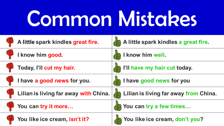 Common Errors In English With Explanation Archives EngDic