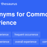 Common Experience Synonyms 156 Words And Phrases For Common Experience