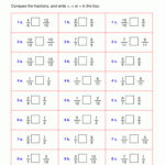 Comparing Fractions To 1 2 Worksheets