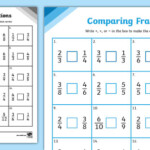 Comparing Fractions With Different Denominators Worksheet