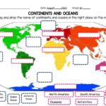 Continents And Oceans Of The World Worksheet Answers