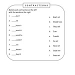 Contractions Worksheet English ESL Worksheets Pdf Doc