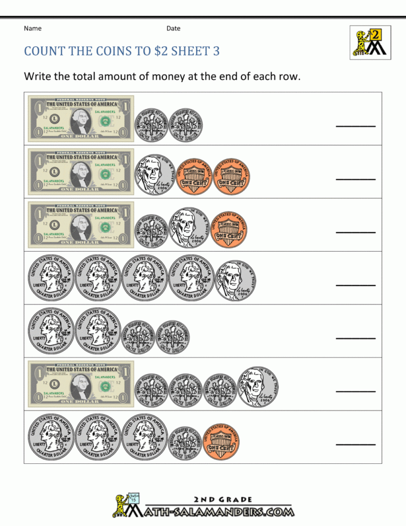 Count Coins Worksheet