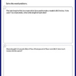 Decimal Word Problems On Multiplication Division Math Worksheets