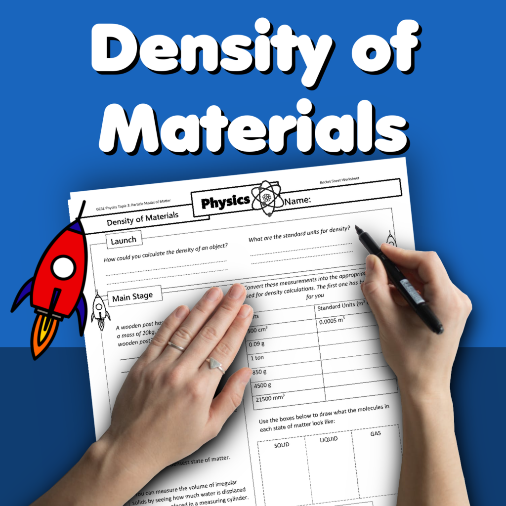 Density Of Materials Home Learning Worksheet GCSE Rocketsheets co uk