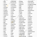 Descriptive Adjectives List Of Useful Descriptive Adjectives In