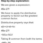 Distributive Property Greatest Common Factor Propertynm