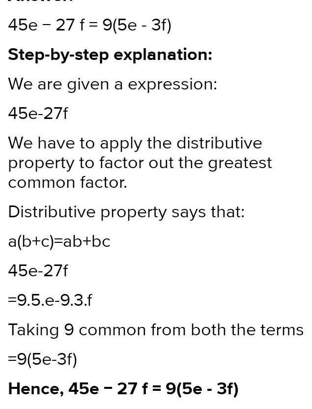 Distributive Property Greatest Common Factor Propertynm