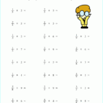 Dividing Whole Numbers By Fractions Worksheet