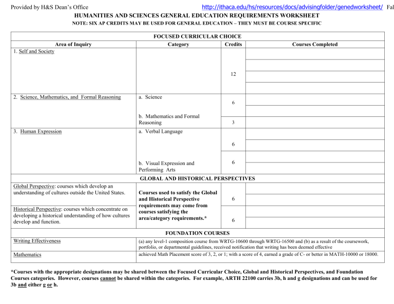 Download General Education Worksheet