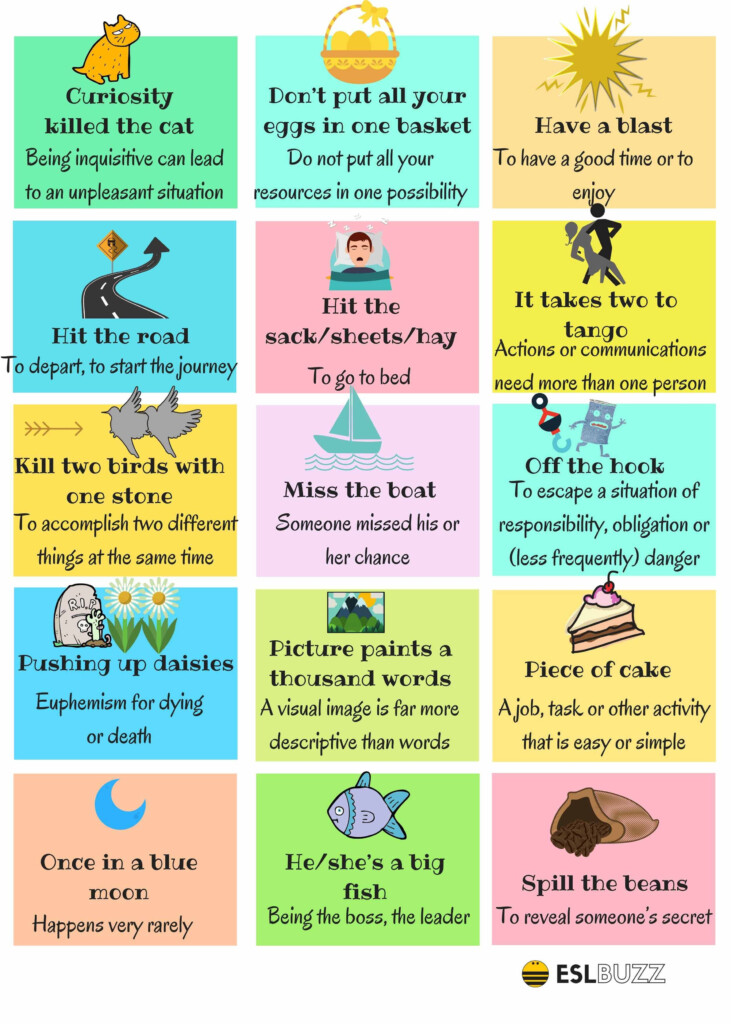 English Idioms With Meanings And Sentences Englishjulb