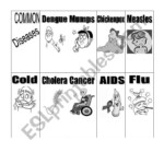 English Worksheets Common Diseases