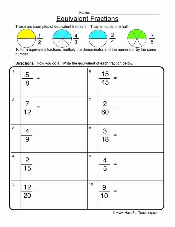 Equivalent Fraction Worksheets 5th Grade Paring Fractions 3rd Grade
