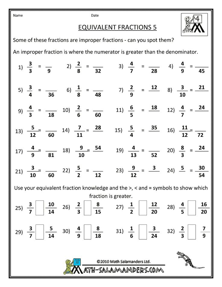 Equivalent Fractions Worksheet Fractions Worksheets Math Fractions 