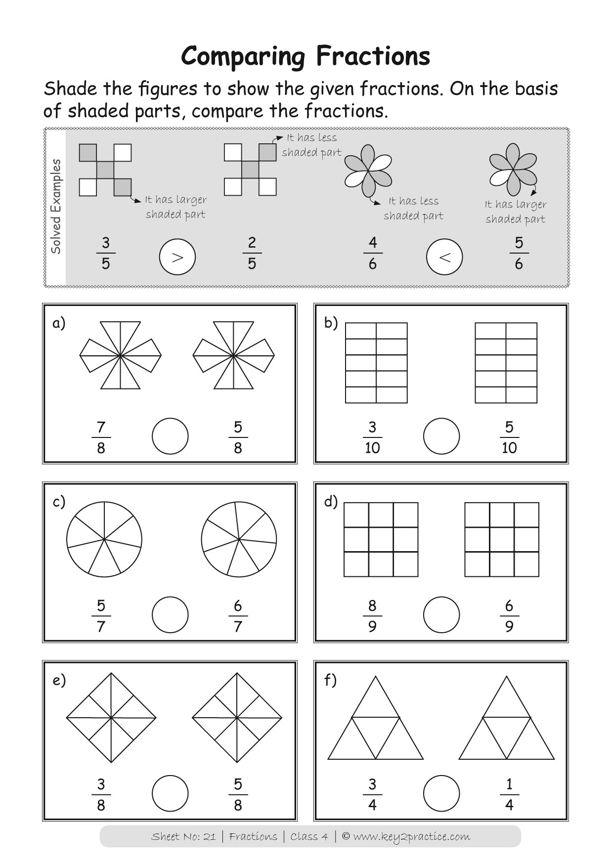 Equivalent Fractions Worksheets Grade 4