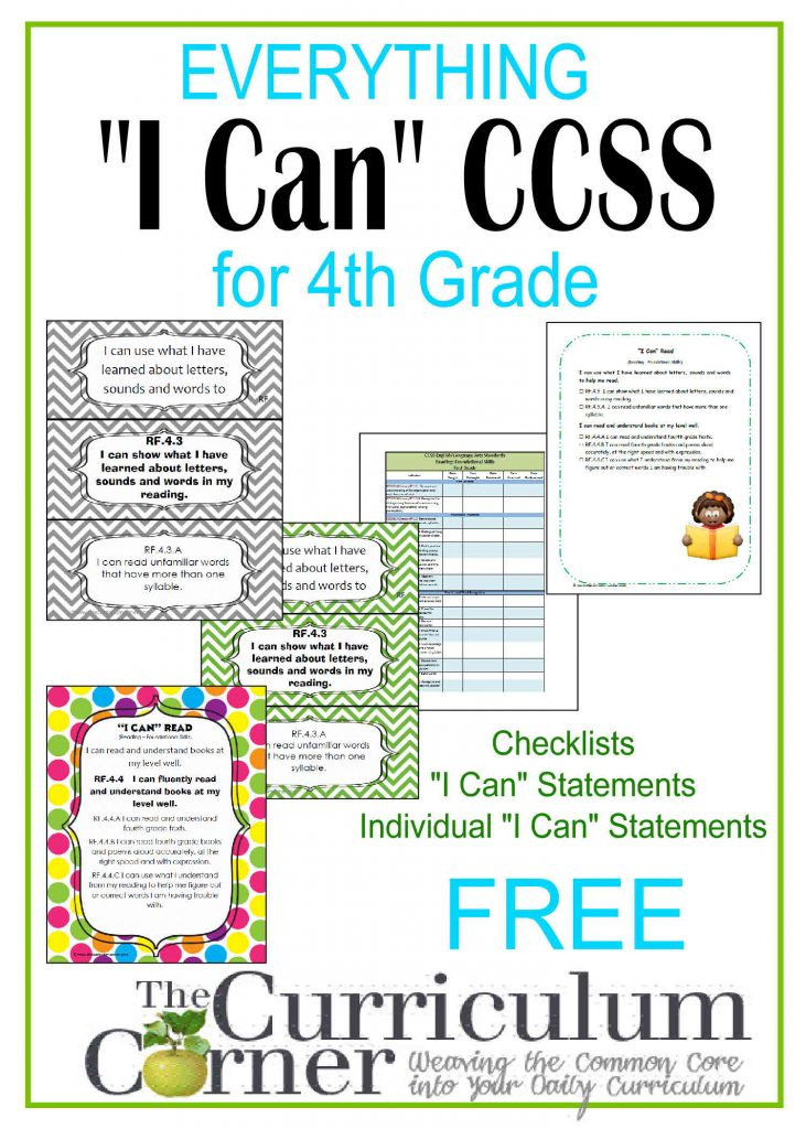 Everything I Can Common Core For Fourth Grade FREE From The 