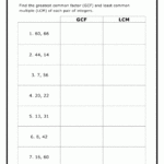 Factor Worksheets 4th Grade Math Instruction Greatest Common Factors