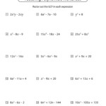 Factoring Polynomials Worksheets With Answer Key