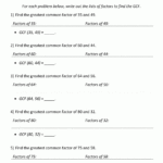 Factors Worksheets