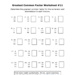 Factors Worksheets E10
