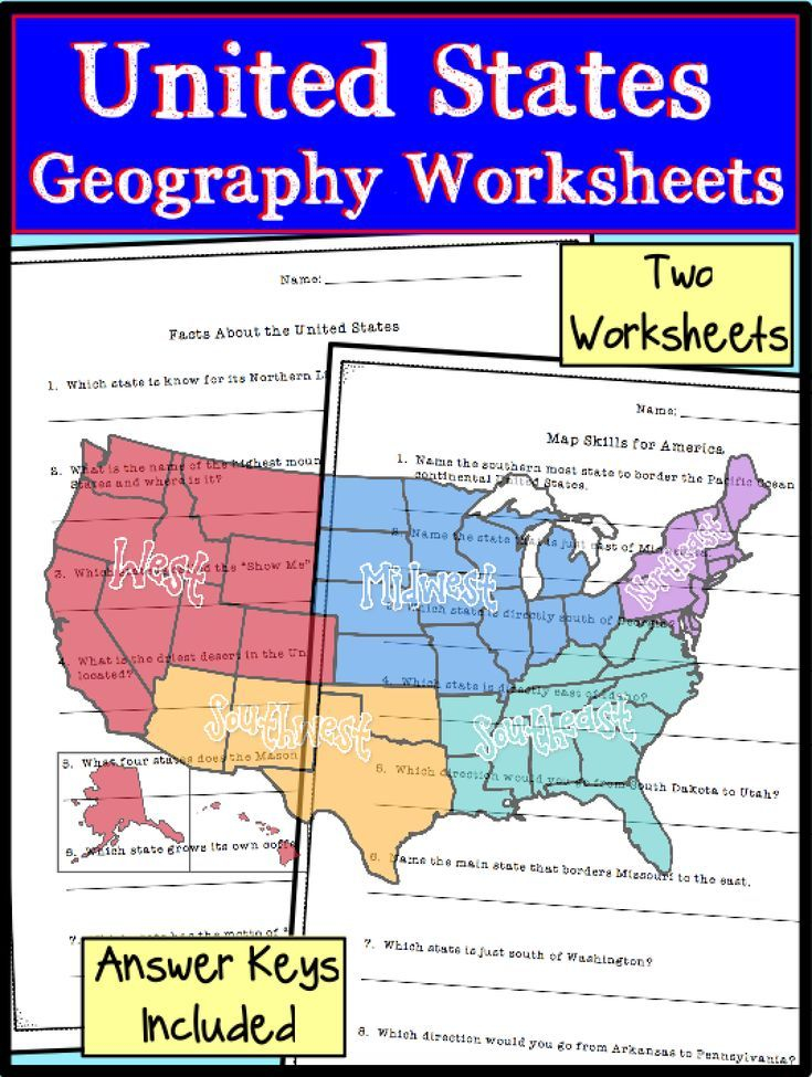 Find Common Core Activities For United States Geography These