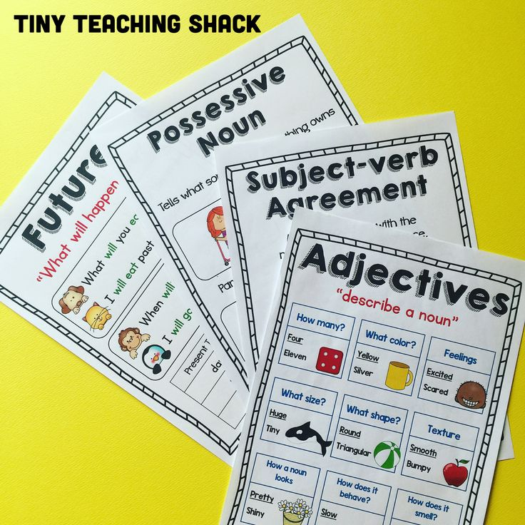 First Grade Common Core Language Practice Worksheets And Anchor Charts 