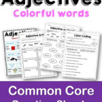 First Grade Common Core Standard L 1 1 F Adjective Colorful Words