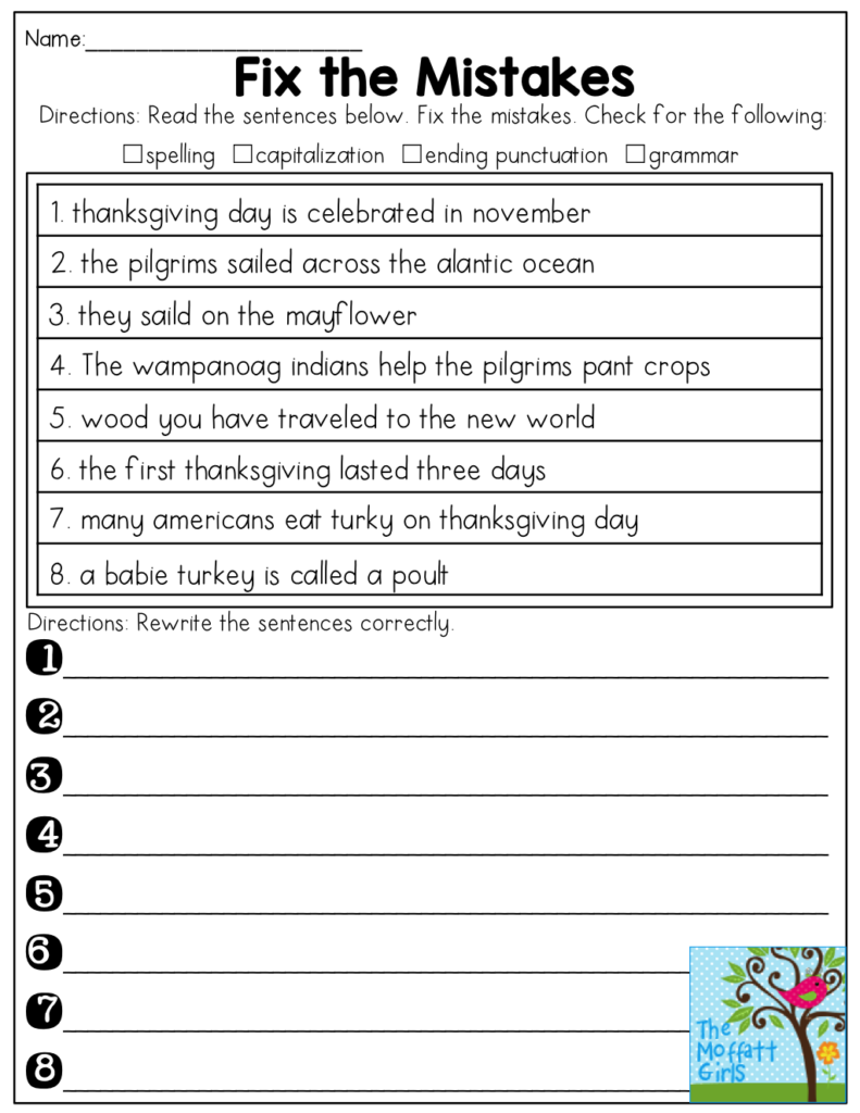 Fix The Mistakes In The Sentences See How Many Mistakes Your Students 
