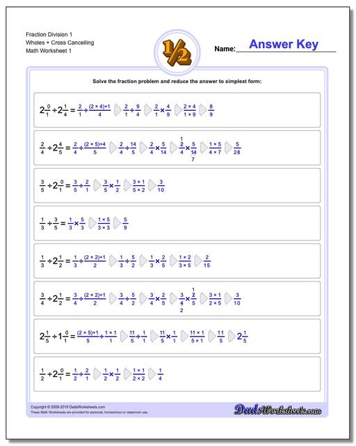 Fraction Division Worksheets 5th Grade