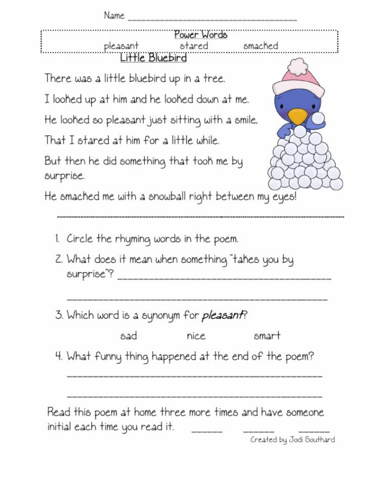 Free Common Core Reading Worksheets Common Core Worksheets