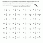 Free Fraction Sheets Equivalent Fractions 3 studentteaching 4Th