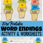 FREE FREE Printable Ice Cream Word Endings Activity And Worksheet