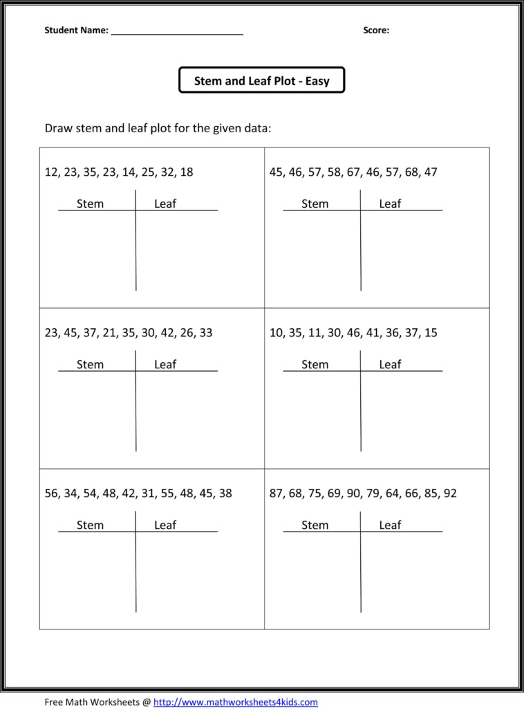 Free Teacher Math Worksheets