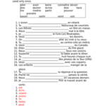 French Irregular Present Tense Verbes Irr guliers Au Pr sent Worksheet