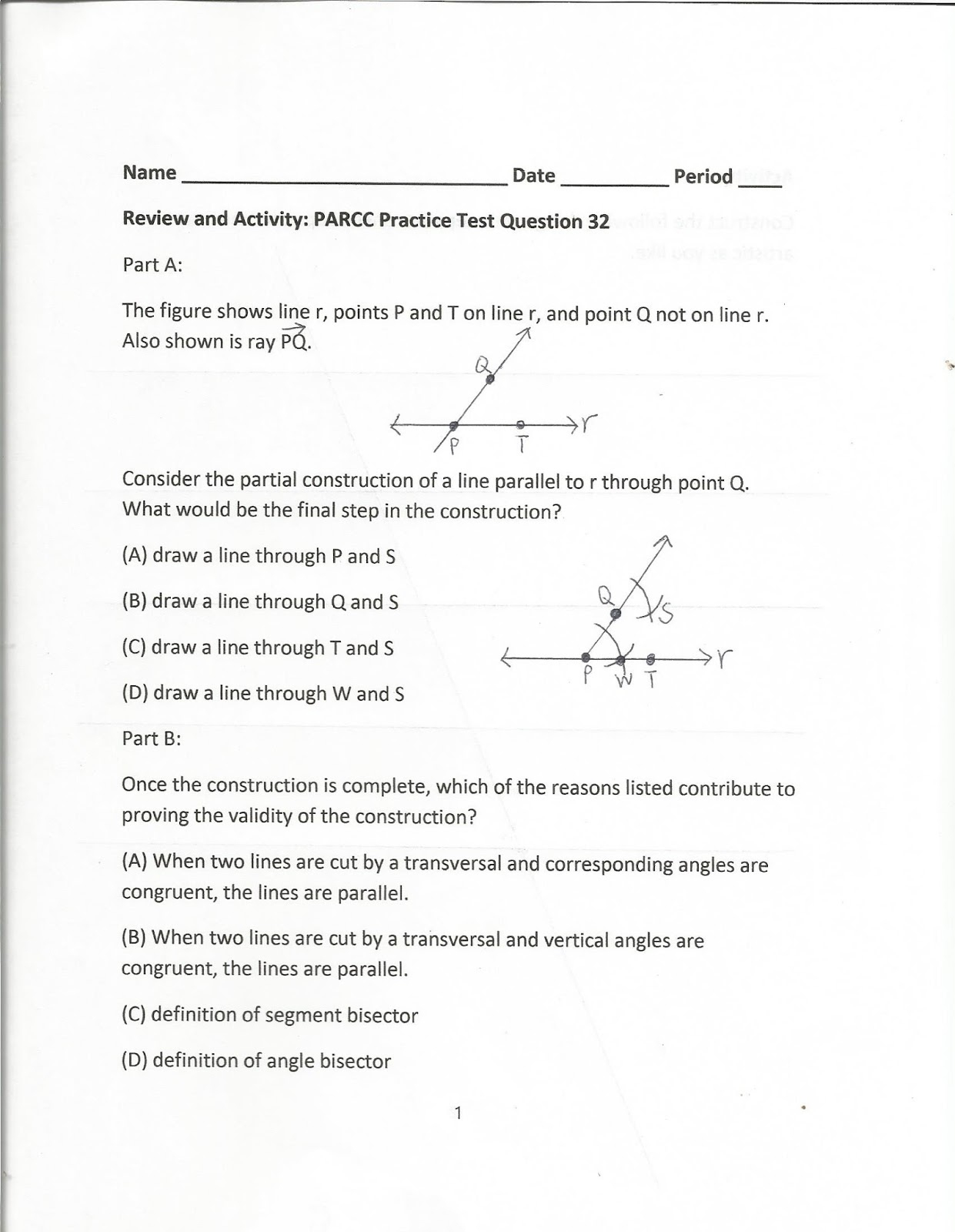 G Co C 9 Worksheet 1 Geometry Common Core Answers Common Core Worksheets