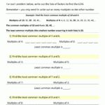 Gcf And Lcm Worksheet Grade 5 Factoring Worksheets Free Printable K5