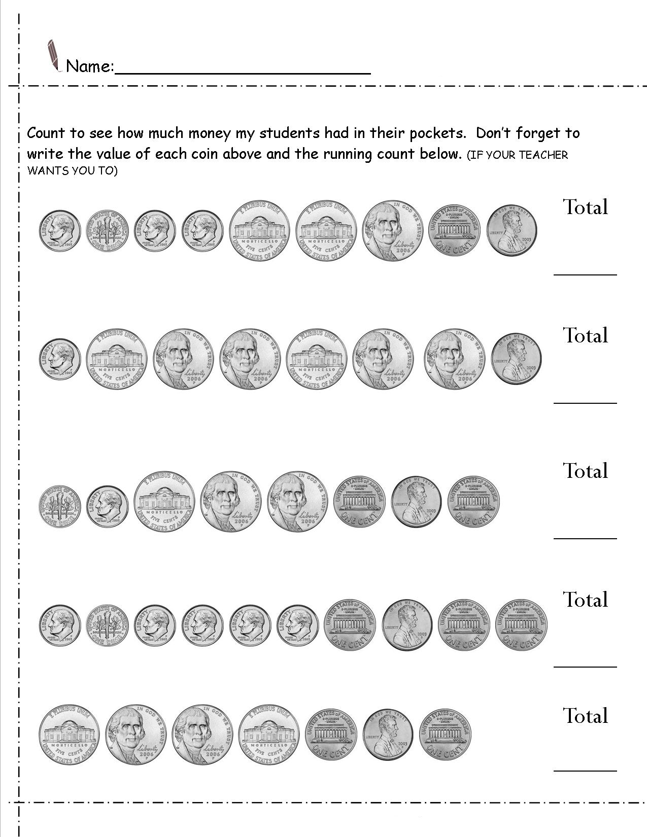 Grade 2 Counting Money Worksheets Free Printable K5 Learning Money