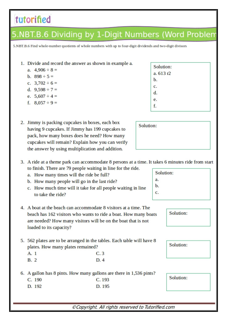 Grade 4 Word Problem Worksheets Multiply Fractions By Whole Numbers K5 