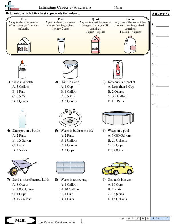 Grade 5 Math Worksheet Convert Metric Weights And Volumes K5 Learning 