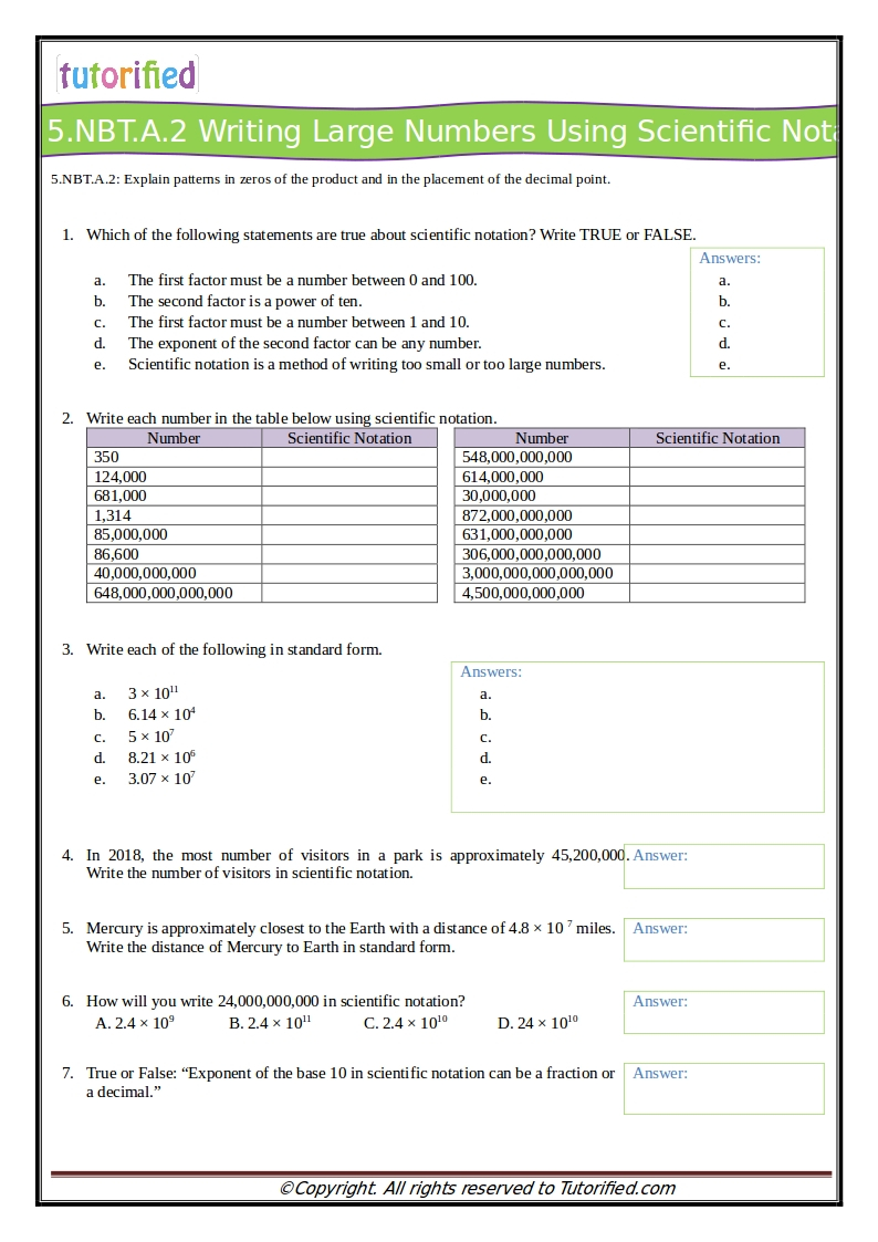 Grade 5 Math Worksheets Round Large Numbers To The Underlined Digit K5