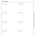 Grade 6 Dividing Fractions Worksheets www grade1to6