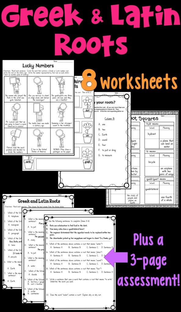 Greek And Latin Roots Worksheets And Assessment PDF And Digital 