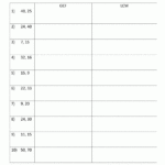 Hcf And Lcm Worksheets With Answers Pdf Free Printable Least Common
