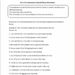 High School Commonly Confused Words Worksheet Worksheet Resume Examples