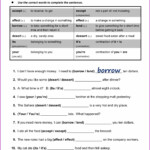 High School Commonly Confused Words Worksheet Worksheet Resume Examples