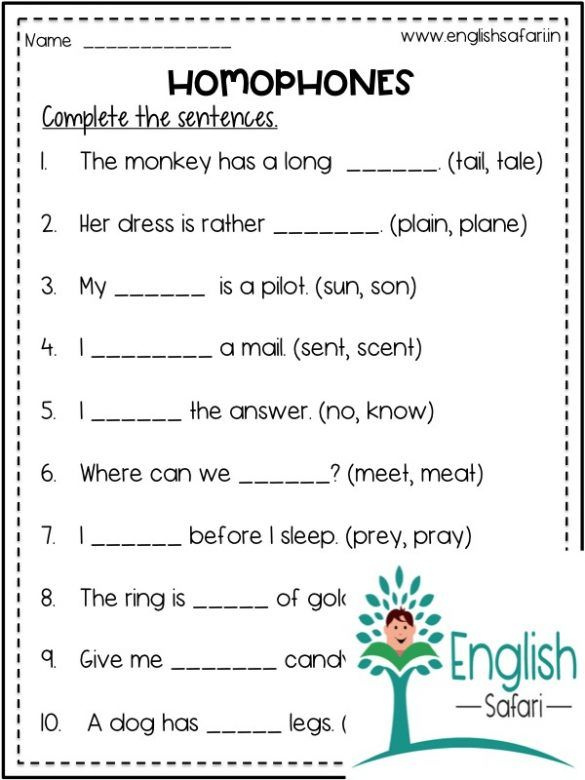 Homophones Worksheet And Exercises FREE Www worksheetsenglish In 