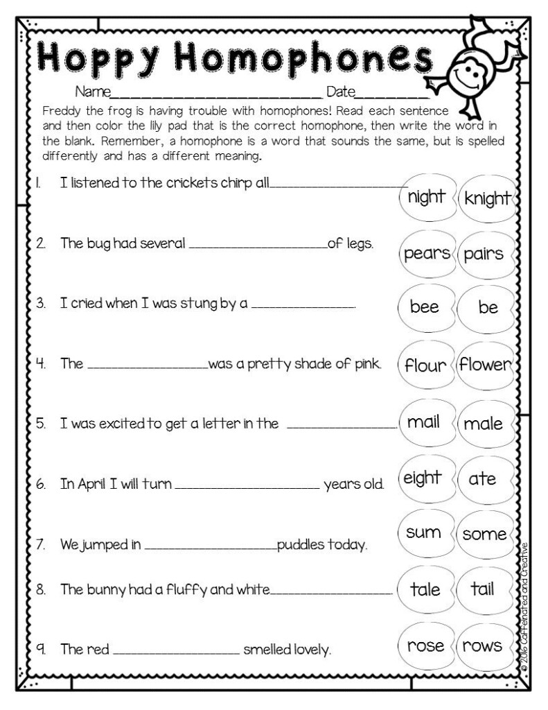 Homophones Worksheet Homophones Worksheets Pdf Wallpaper Literacy 25 